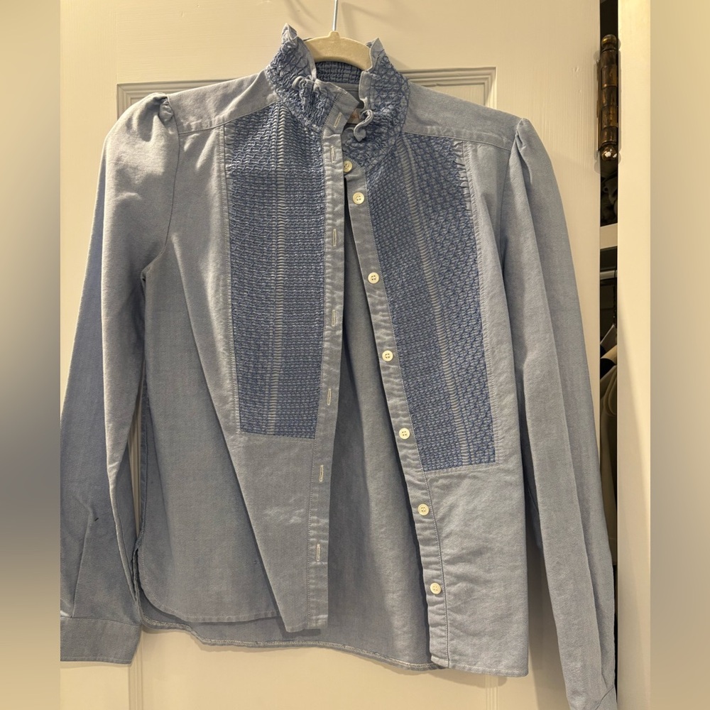Men's Blue Button-Up Shirt
